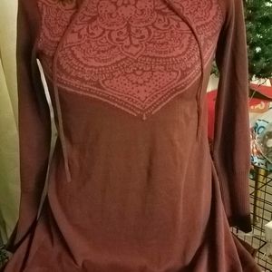Prana long sleeved tunic hoodie